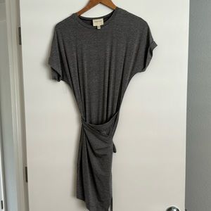 Grey tshirt wrap dress